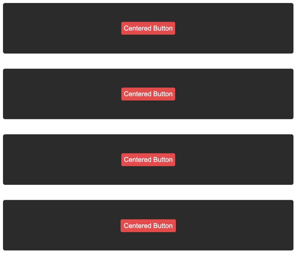 Four vertically and horizontally centered divs in syllabus of css. Grey background and orange-red div.