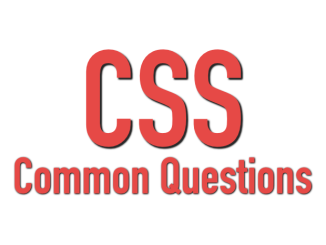 Syllabus of CSS on one line with Common Questions on the next in reddish orange.