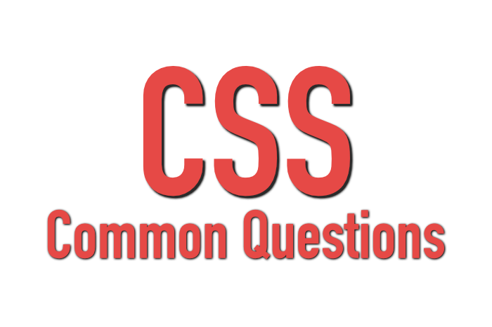 Syllabus of CSS on one line with Common Questions on the next in reddish orange.