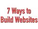 How to build websites 7 ways image with red text and white background