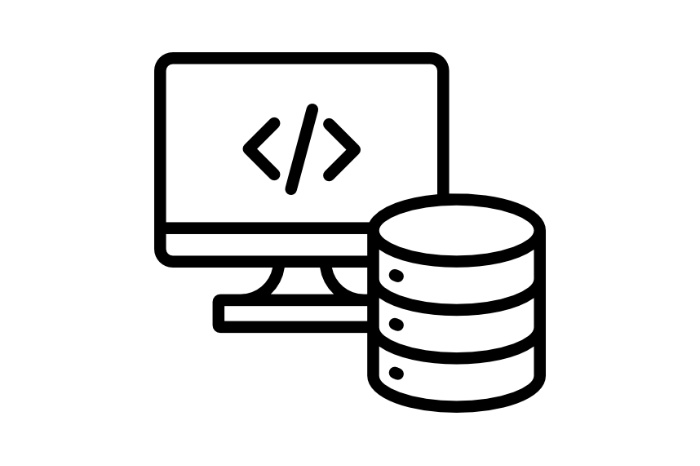 a computer and server icon