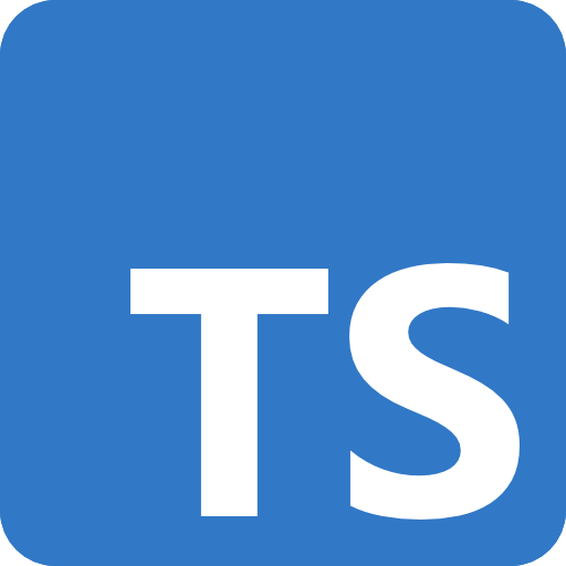 typescript vs javascript (typescript logo in blue)