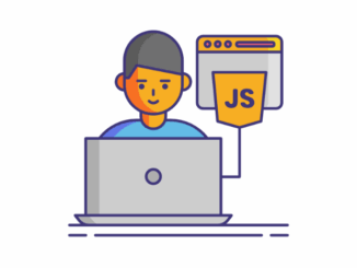 a man sitting at a laptop for use of javascript