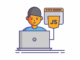a man sitting at a laptop for use of javascript