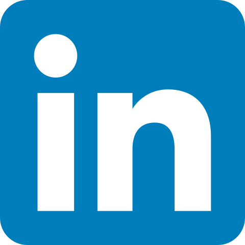 linkedin logo in blue and white used for data collection