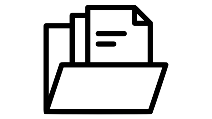 data-collection a black and white icon of a folder for data collection