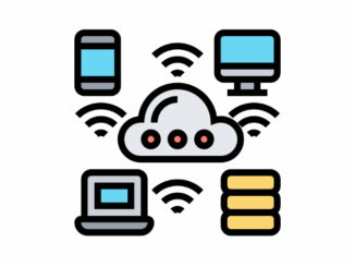 a cloud computing with different devices for modern business technologies