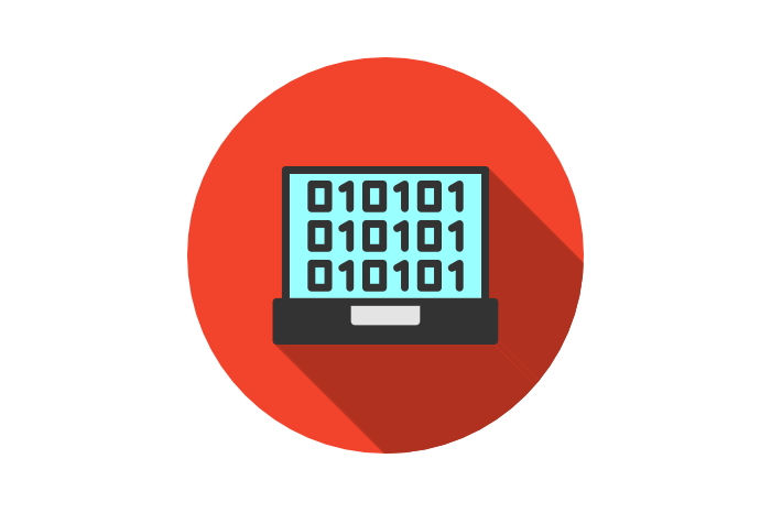 a computer with binary code on it for backend technologies