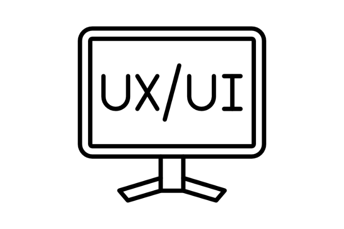 a black and white computer screen for ui developer